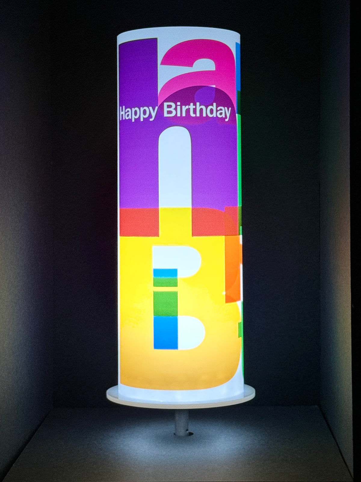 Happy Birthday Illuminated iLLUMITUBES Centerpiece