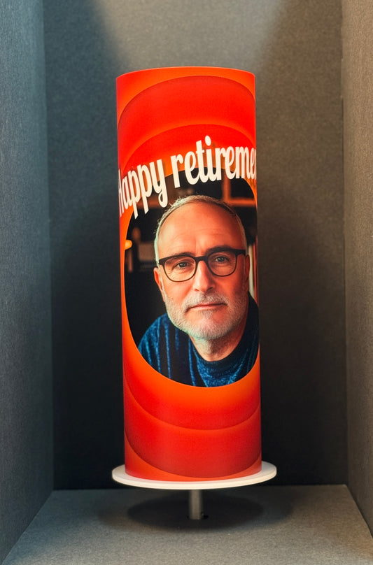 Happy Retirement iLLUMITUBES Centerpiece